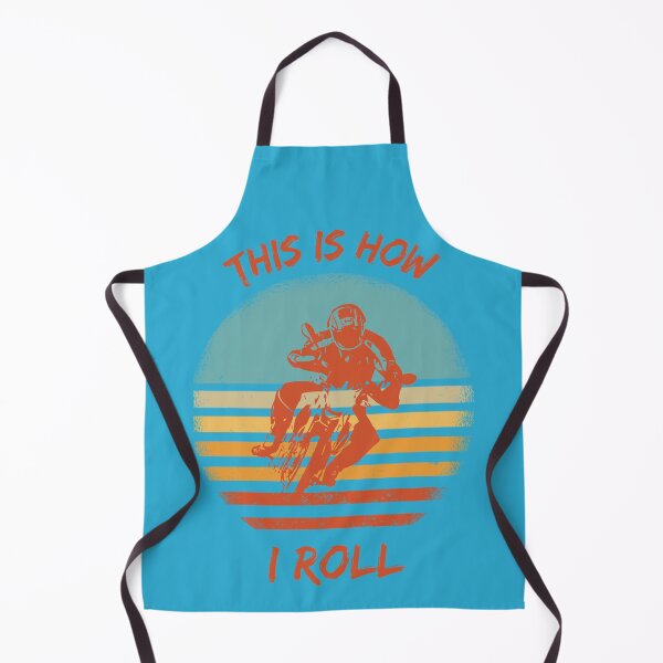 Item preview, This Is How I Roll Motorcycle Pun Grunge Retro Sunset In Blue designed and sold by LuckyKermit.