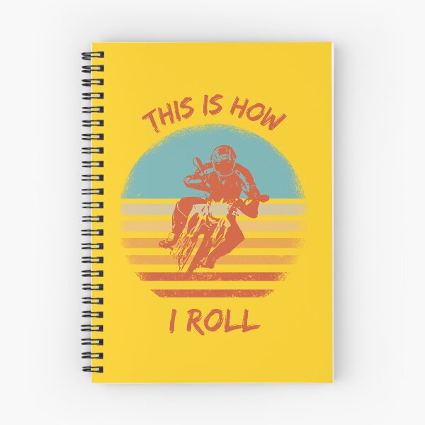 Item preview, This Is How I Roll Motorcycle Pun Grunge Retro Sunset In Yellow designed and sold by LuckyKermit.