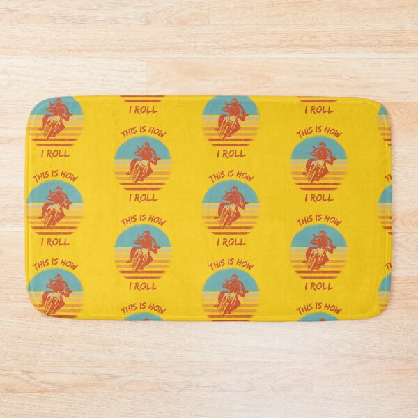 Item preview, This Is How I Roll Motorcycle Pun Grunge Retro Sunset In Yellow designed and sold by LuckyKermit.