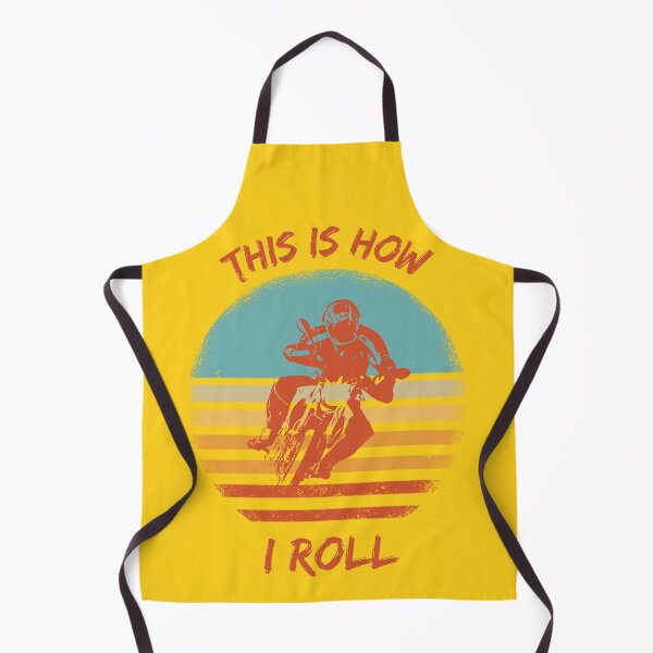 Item preview, This Is How I Roll Motorcycle Pun Grunge Retro Sunset In Yellow designed and sold by LuckyKermit.