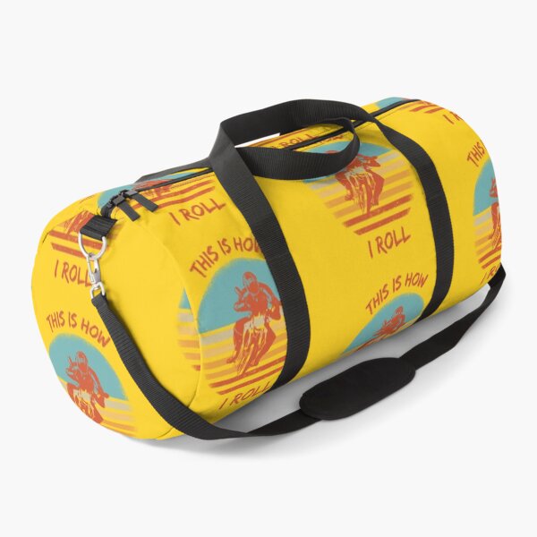 Item preview, This Is How I Roll Motorcycle Pun Grunge Retro Sunset In Yellow designed and sold by LuckyKermit.