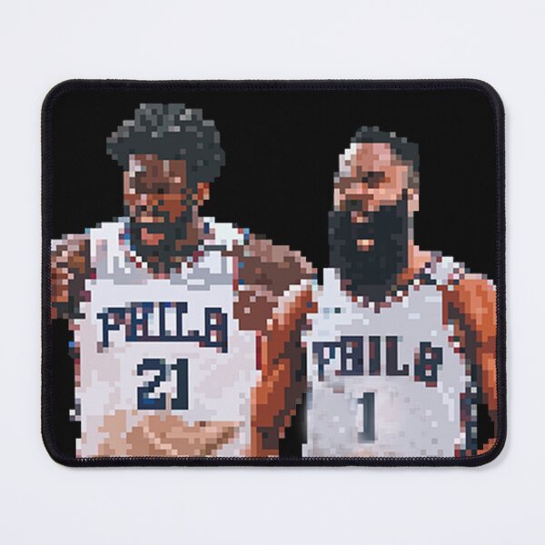 Item preview, Joel Embiid and James Harden of the Philadelphia 76ers Pixel Art designed and sold by Quadghouls.