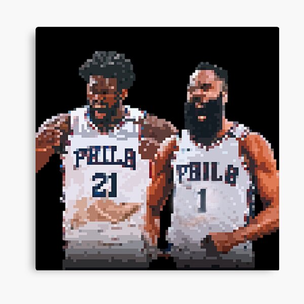 Philadelphia 76ers Vintage Basketball Art T-Shirt by Joe Hamilton - Pixels