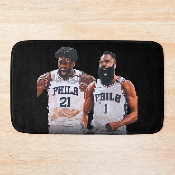 Item preview, Joel Embiid and James Harden of the Philadelphia 76ers Pixel Art designed and sold by Quadghouls.