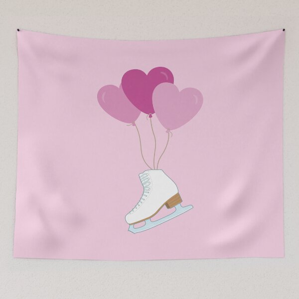 Item preview, Figure Skating Boot With Heart Balloons designed and sold by TripleTriple.