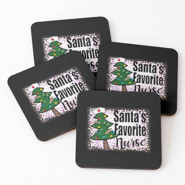 Item preview, Santa's Favorite Nurse Tree Christmas Nursing Leopard  designed and sold by 77tara.