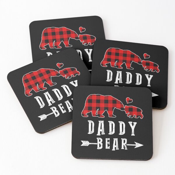 Item preview, Red Plaid Daddy Bear One Cub Matching Buffalo Pajama Xmas  designed and sold by 77tara.