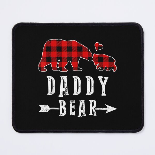 Item preview, Red Plaid Daddy Bear One Cub Matching Buffalo Pajama Xmas designed and sold by 77tara.