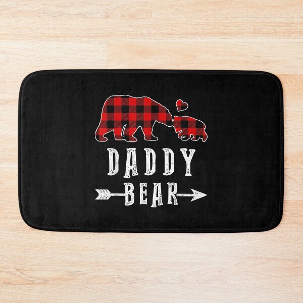 Item preview, Red Plaid Daddy Bear One Cub Matching Buffalo Pajama Xmas  designed and sold by 77tara.