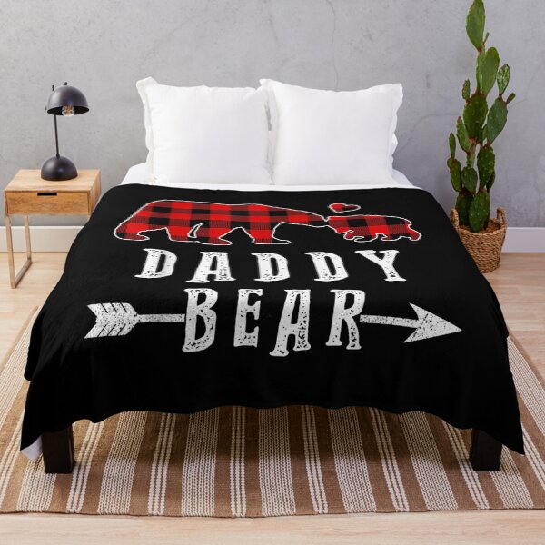 Item preview, Red Plaid Daddy Bear One Cub Matching Buffalo Pajama Xmas  designed and sold by 77tara.