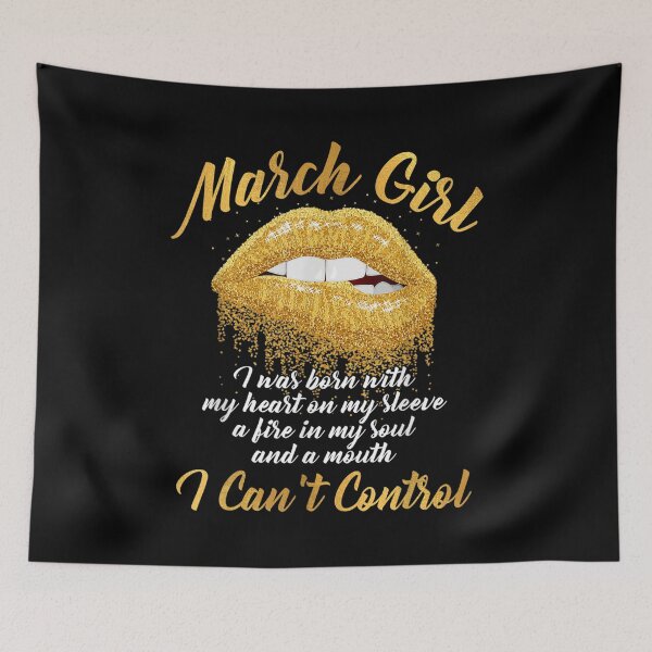 Item preview, I'm March Girl I Was Born With My Heart Slay Lip Birthday  designed and sold by 77tara.