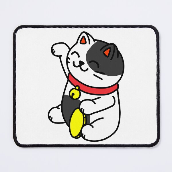 Item preview, Japanese Cat - Maneki Neko - Lucky Cat White-Black designed and sold by RiciPaneto.