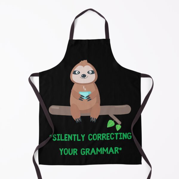 Item preview, Silently Correcting Your Grammar Sloth Drinking Tea In Black designed and sold by LuckyKermit.