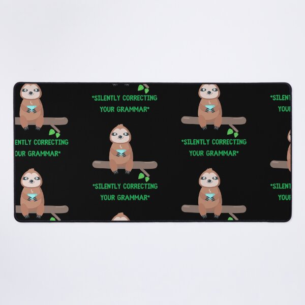 Item preview, Silently Correcting Your Grammar Sloth Drinking Tea In Black designed and sold by LuckyKermit.