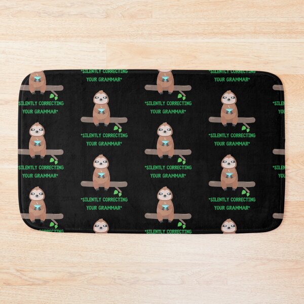 Item preview, Silently Correcting Your Grammar Sloth Drinking Tea In Black designed and sold by LuckyKermit.