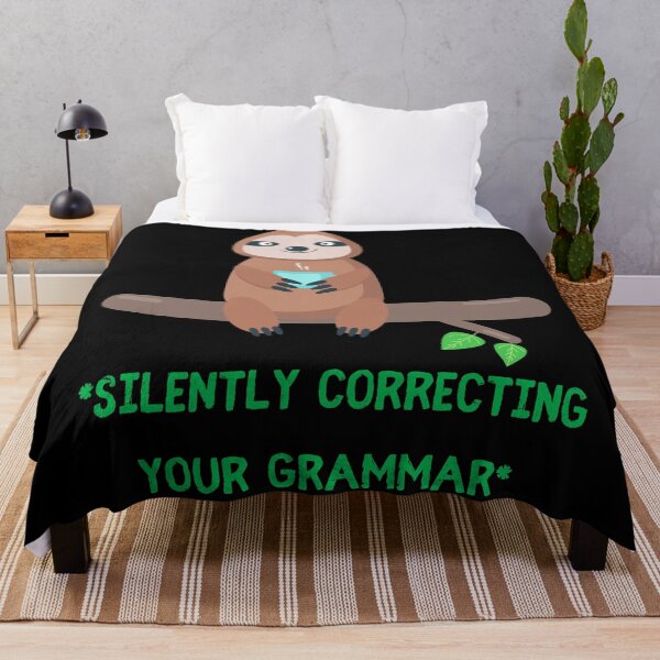 Item preview, Silently Correcting Your Grammar Sloth Drinking Tea In Black designed and sold by LuckyKermit.