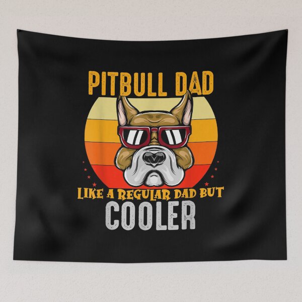 Item preview, Dog Lover Retro Pitbull Dad Like A Regular Dad But Cooler  designed and sold by 77tara.
