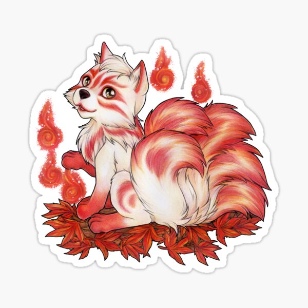 Kitsune Fuchs Fuchsgeist Inari Japan Mythologie Sticker