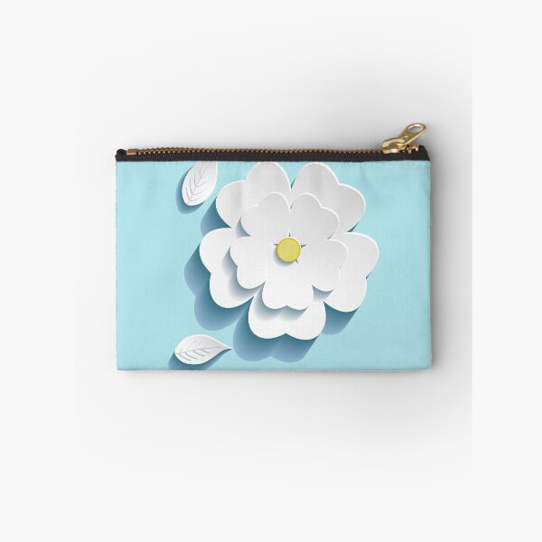 Item preview, 3-dimensional white flower with leaf designed and sold by lerta.