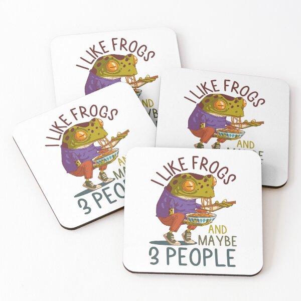 Item preview, Funny I Like Frogs and Maybe 3 People Cute Frogs - World Frog Day designed and sold by disforyou.