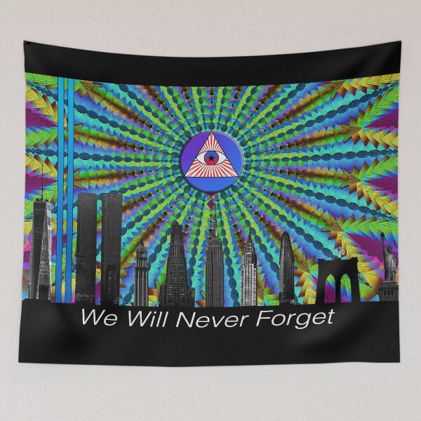 Item preview, NYC Skyline - Mandala Sky - We Will Never Forget designed and sold by Warren Paul Harris.