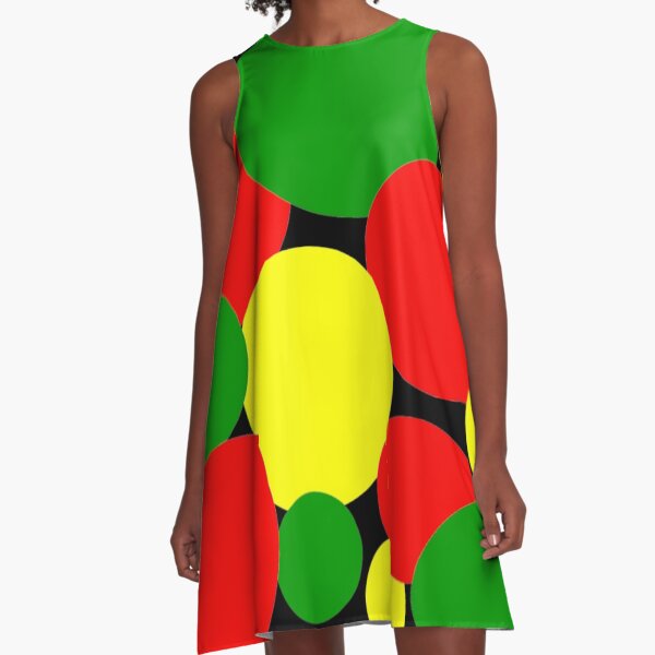 Afrocentric Polka Dots A-Line Dress