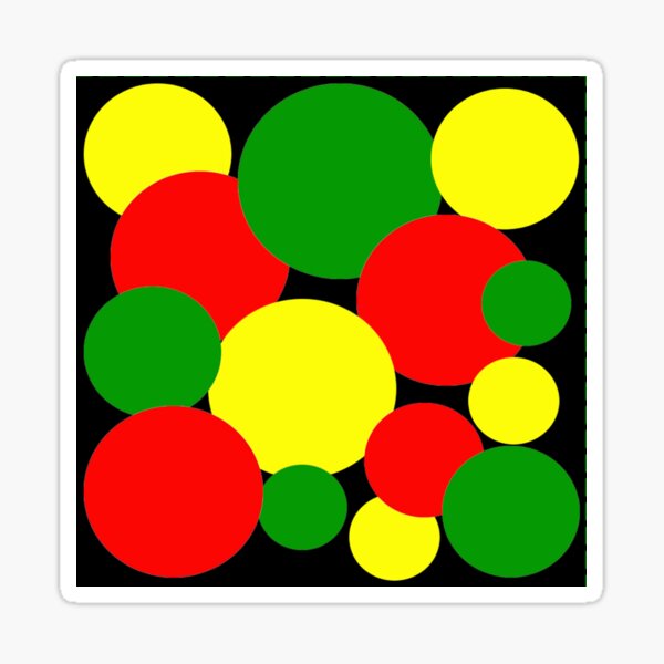 Afrocentric Polka Dots Sticker