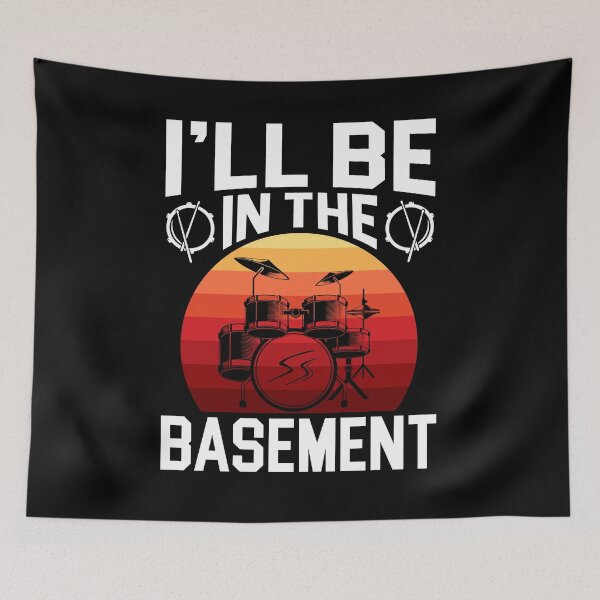 Item preview, I'll Be In The Basement Shirt, Drummer Shirt, Drumming Shirt, Drum Sticks Shirt, Drum Band Shirt, Drum Shirt, Gift For Drummer, Drum Gift designed and sold by aymob.