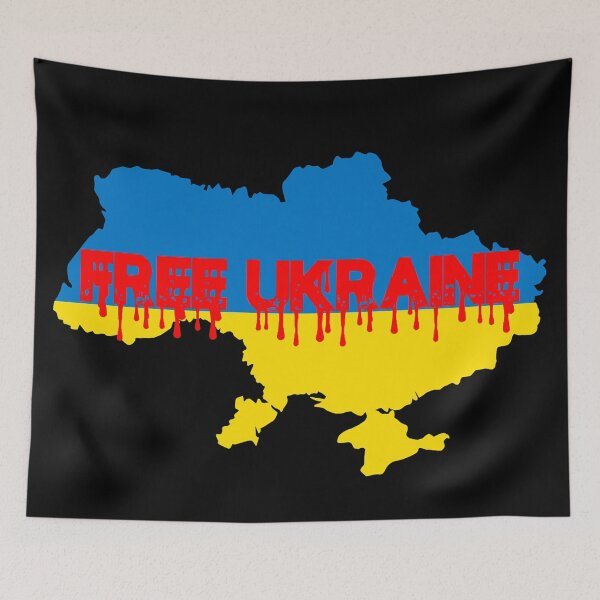 Item preview, Free Ukraine war blue yellow designed and sold by NTxPhotography.