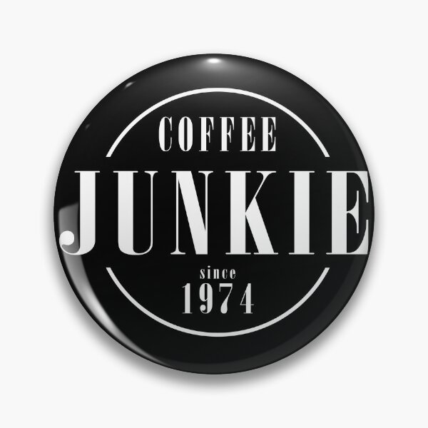 Item preview, Coffee Junkie since 1974 - Black designed and sold by AlfabetDesign.