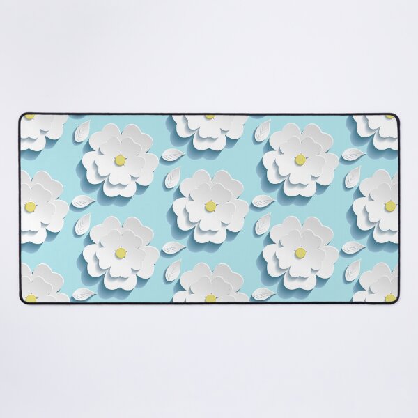 Item preview, 3-dimensional white flower with leaf designed and sold by lerta.