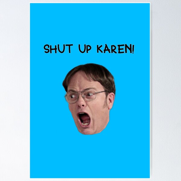Item preview, Shut Up Karen! Transparent Sticker (blue) designed and sold by petricorstudios.