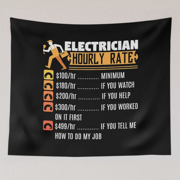 Item preview, Electrician Hourly Rates designed and sold by SageTobias.