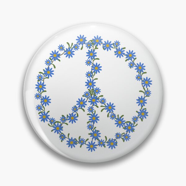 Aperçu de l'œuvre Symbole de paix fleur marguerite bleue créée et vendue par EngineerGoC.