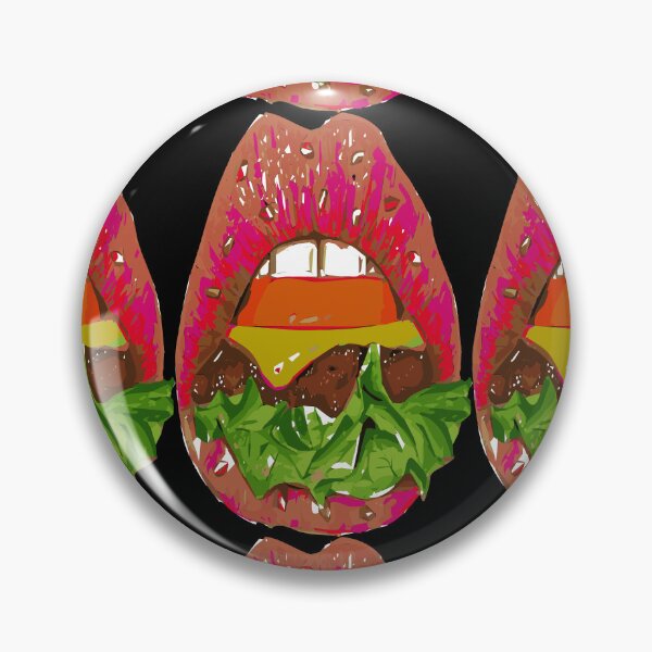 Item preview, burger hungry foodie lips  designed and sold by XXgooddeedXX.