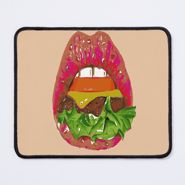 Item preview, burger hungry foodie lips designed and sold by XXgooddeedXX.