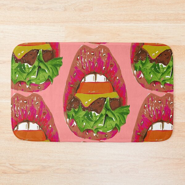 Item preview, burger hungry foodie lips  designed and sold by XXgooddeedXX.