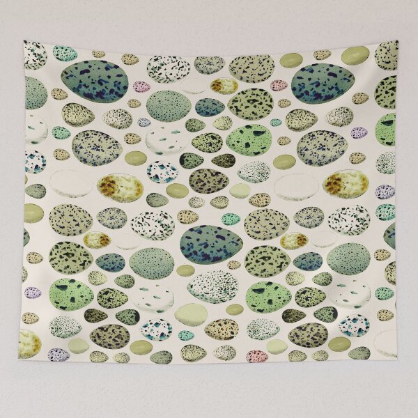 Item preview, Selection Of Vintage Green Bird Eggs Illustration Design designed and sold by TrulyEpoque.