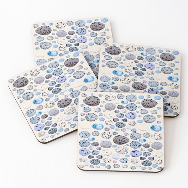 Item preview, Selection Of Vintage Blue Bird Eggs Illustration Design designed and sold by TrulyEpoque.