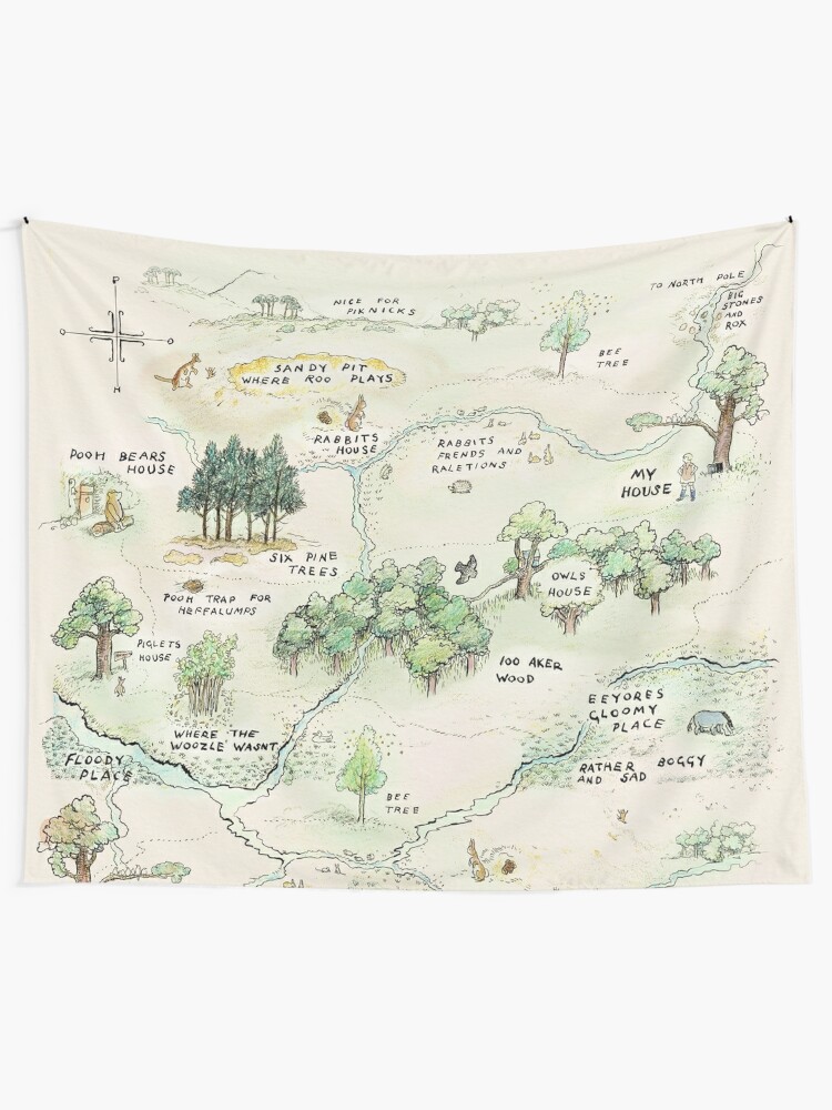 Disover 100 Acre Wood Map by E.H. Shepard | Tapestry