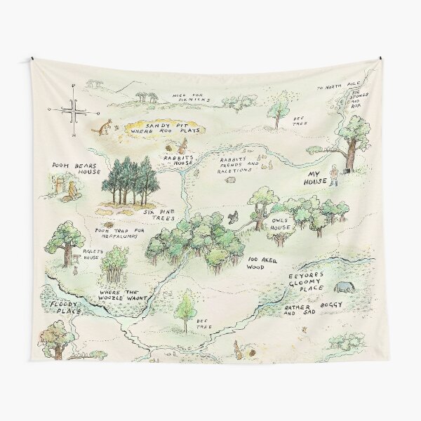 Disover 100 Acre Wood Map by E.H. Shepard | Tapestry