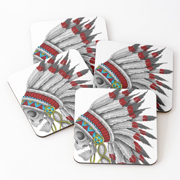 Item preview, Native American skull design  designed and sold by lireg903.