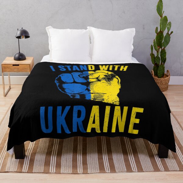 Item preview, I Stand With Ukraine Flag Power Support Ukraine designed and sold by LisaForHim.