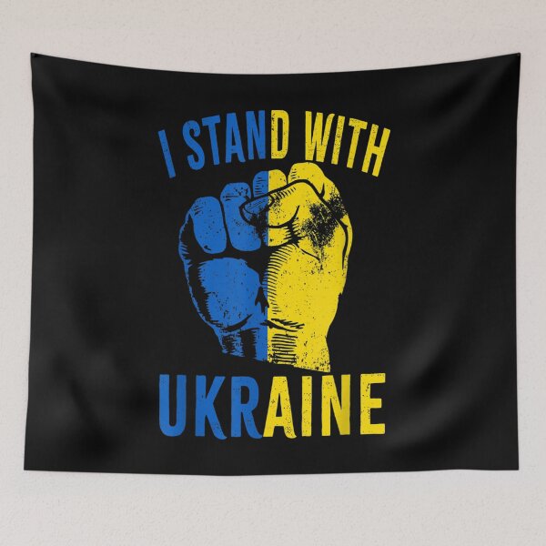 Item preview, I Stand With Ukraine Flag Power Support Ukraine designed and sold by LisaForHim.