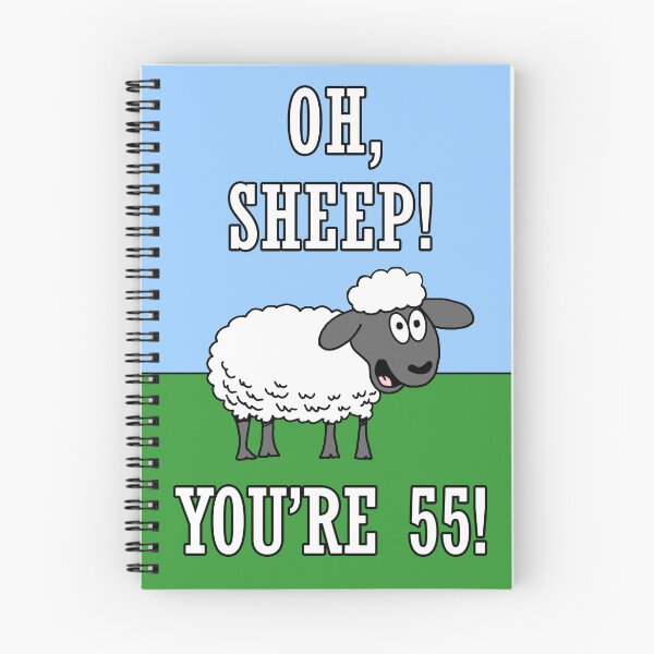 Item preview, Oh Sheep You're 55 Funny 55th Birthday Pun designed and sold by jaycartoonist.