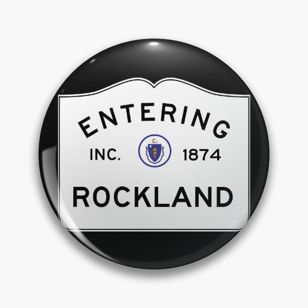 Item preview, Entering Rockland - Commonwealth of Massachusetts Road Sign designed and sold by NewNomads.