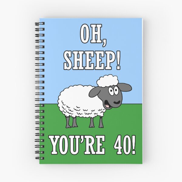 Item preview, Oh Sheep You're 40 Funny 40th Birthday Pun designed and sold by jaycartoonist.