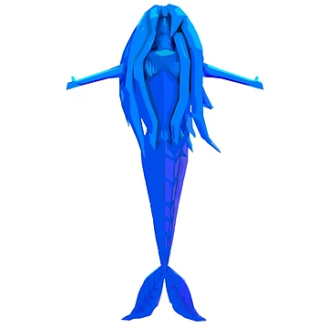 Artwork thumbnail, Stylized Mermaid by Razor3D