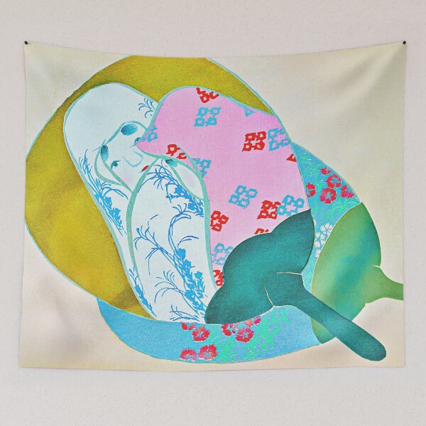 Item preview, Girl in fan from Momoyogusa-Flowers of a Hundred Generations designed and sold by RyanCaudell.
