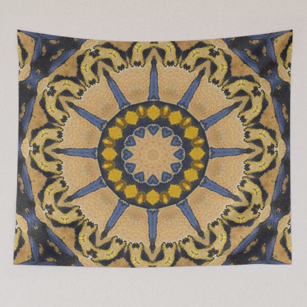 Artikelvorschau, Blaue Korallen-Mandala entworfen und verkauft von DiscoGypsyFish.